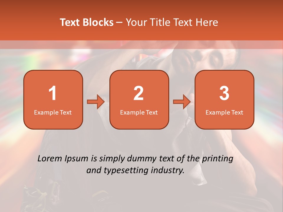 A Boy Listen Music With City Background PowerPoint Template