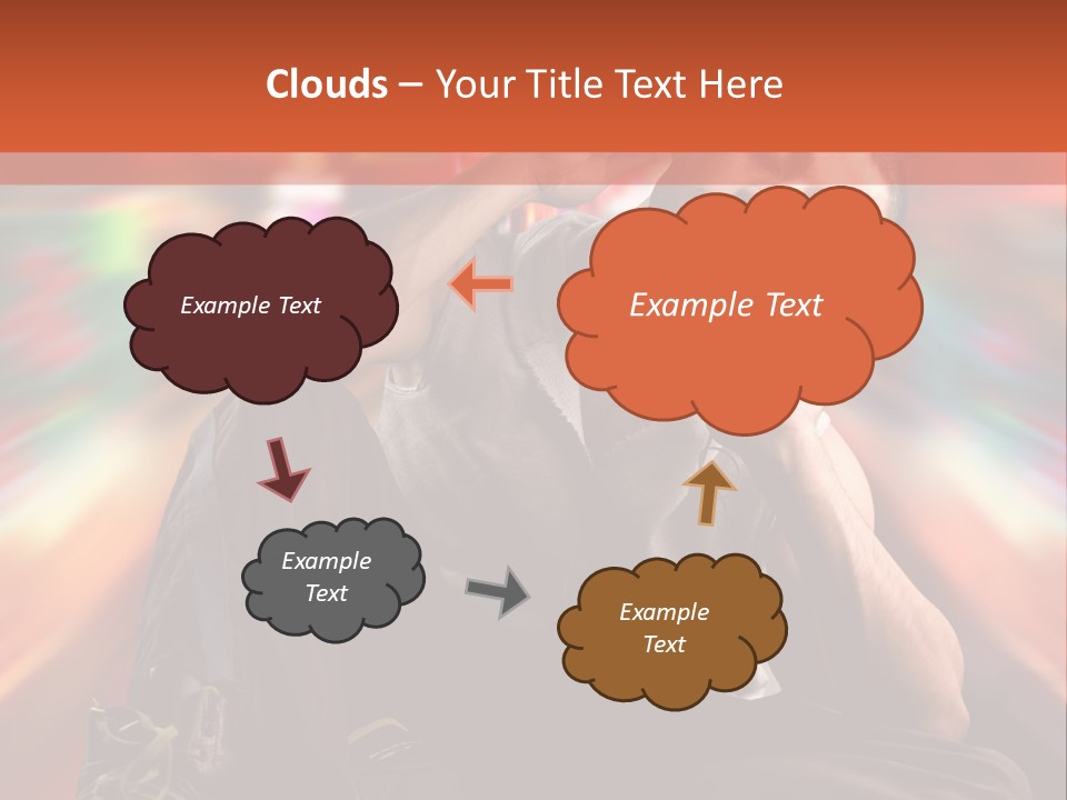 A Boy Listen Music With City Background PowerPoint Template