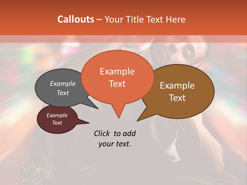 A Boy Listen Music With City Background PowerPoint Template