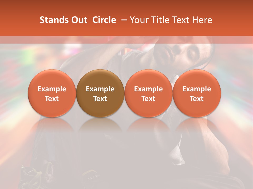 A Boy Listen Music With City Background PowerPoint Template