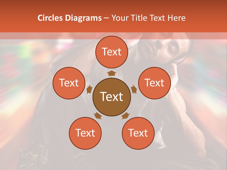 A Boy Listen Music With City Background PowerPoint Template