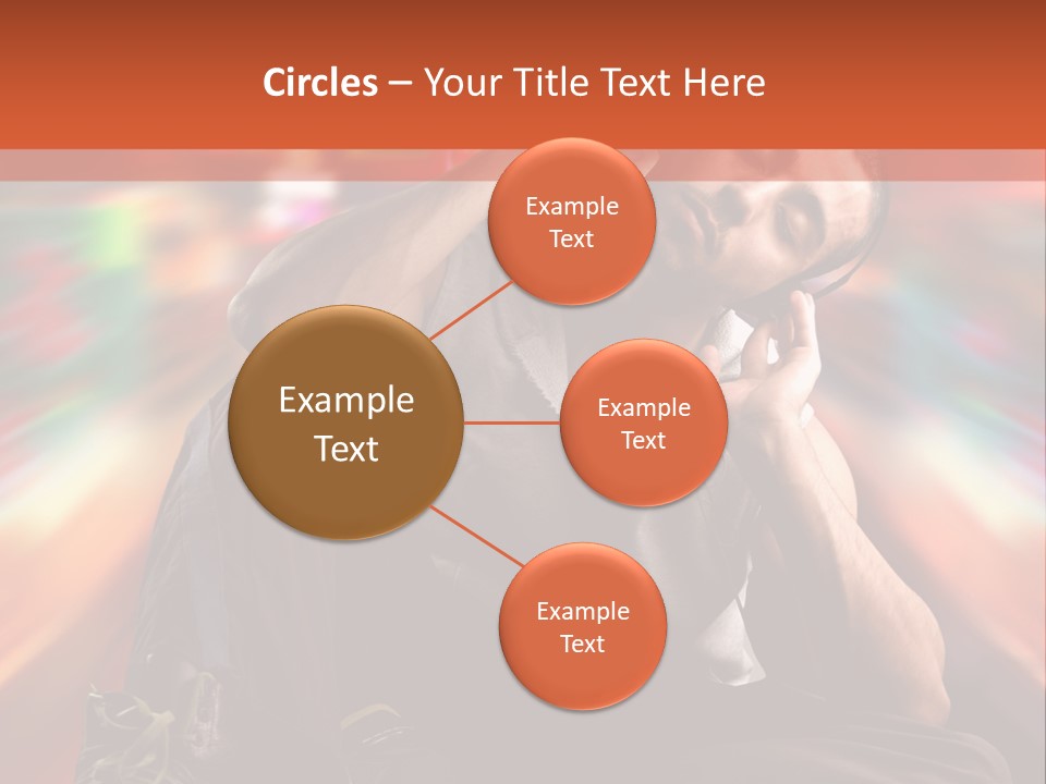 A Boy Listen Music With City Background PowerPoint Template