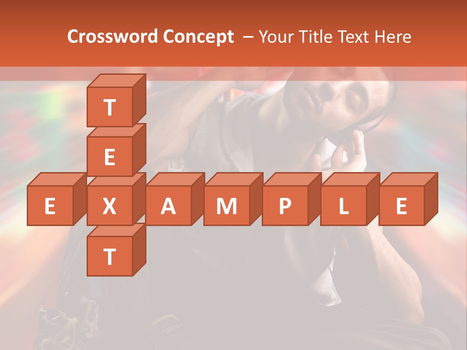 A Boy Listen Music With City Background PowerPoint Template