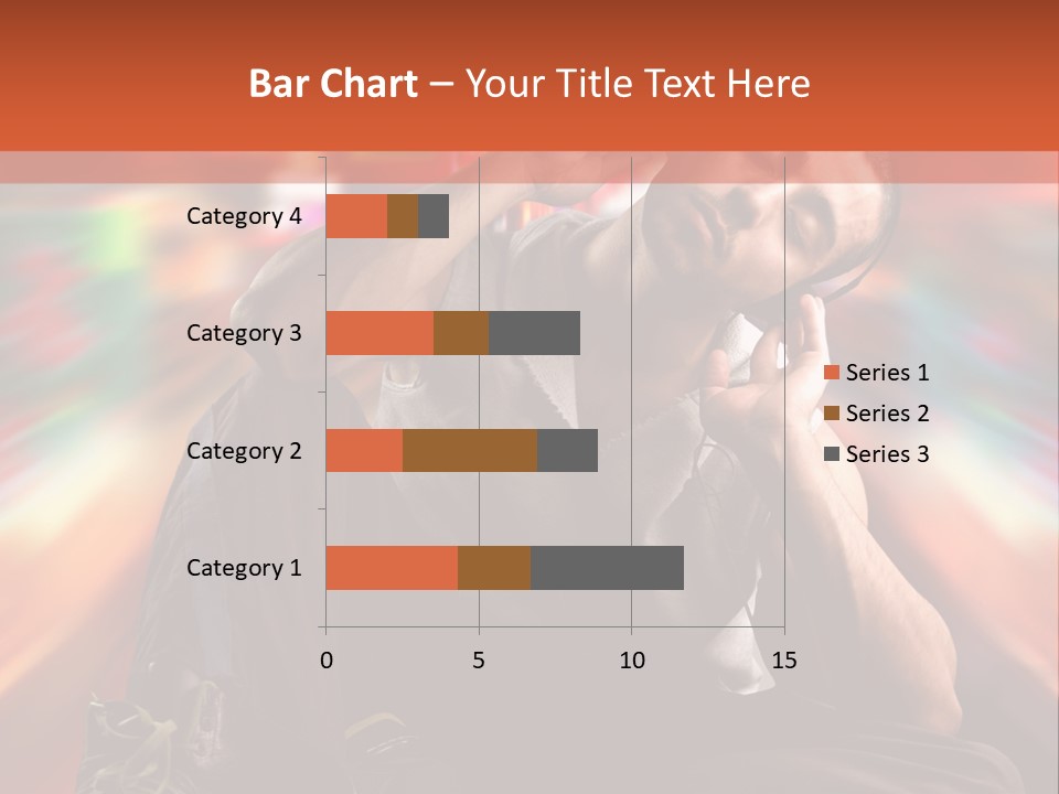 A Boy Listen Music With City Background PowerPoint Template