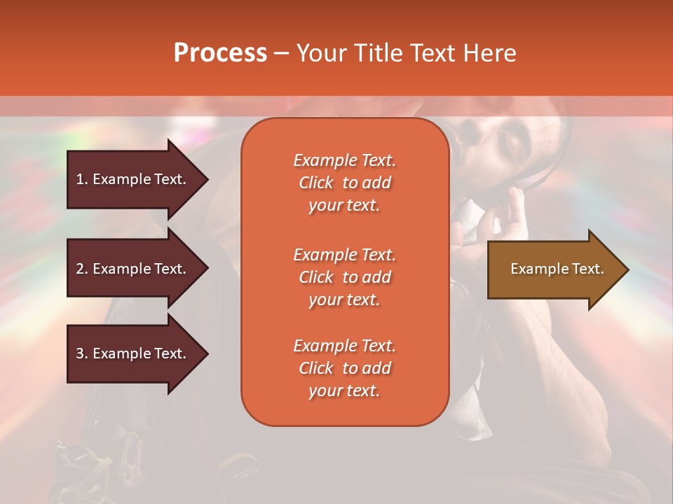 A Boy Listen Music With City Background PowerPoint Template