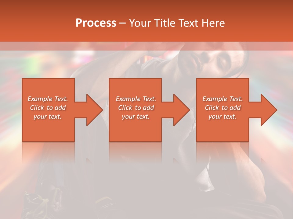 A Boy Listen Music With City Background PowerPoint Template