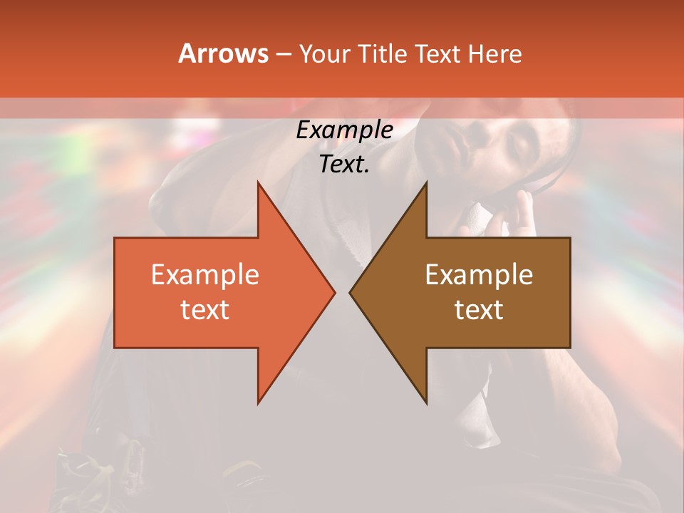 A Boy Listen Music With City Background PowerPoint Template