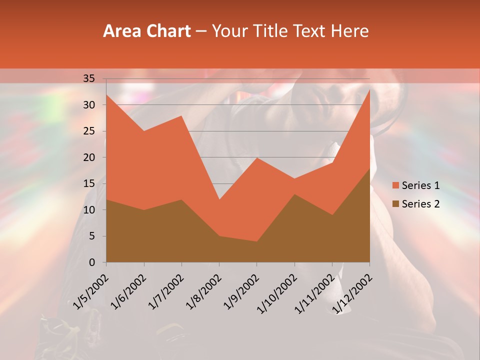 A Boy Listen Music With City Background PowerPoint Template