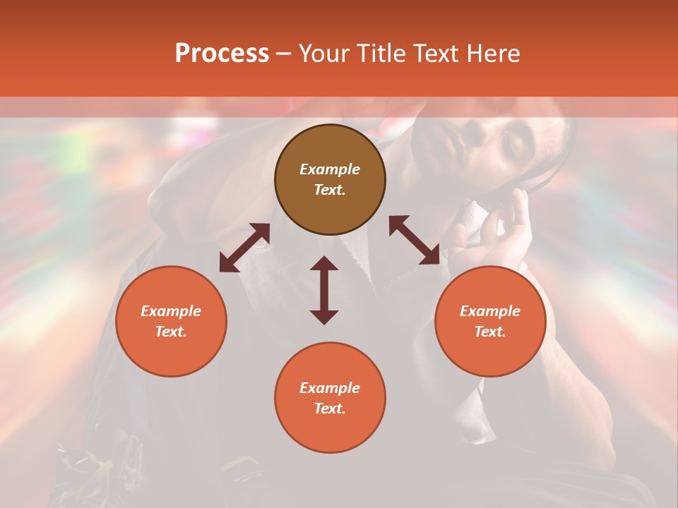 A Boy Listen Music With City Background PowerPoint Template