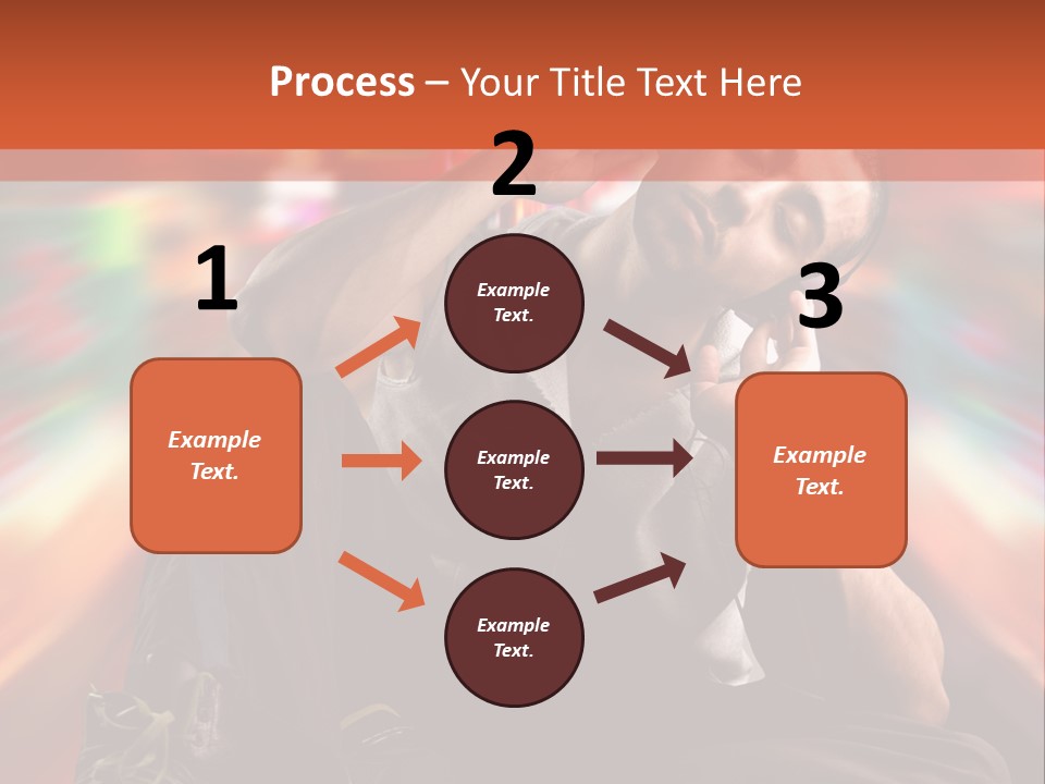 A Boy Listen Music With City Background PowerPoint Template