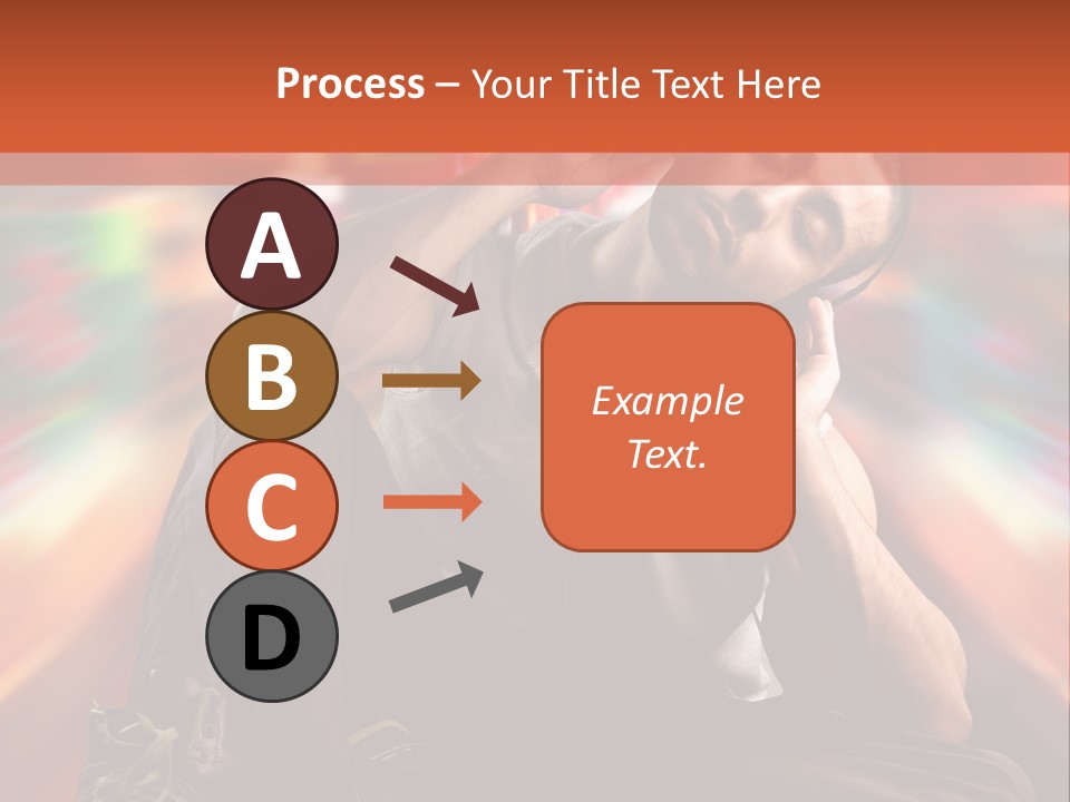 A Boy Listen Music With City Background PowerPoint Template