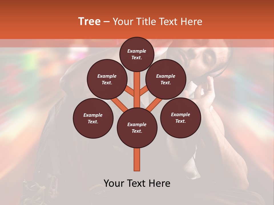 A Boy Listen Music With City Background PowerPoint Template