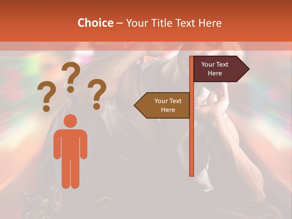 A Boy Listen Music With City Background PowerPoint Template