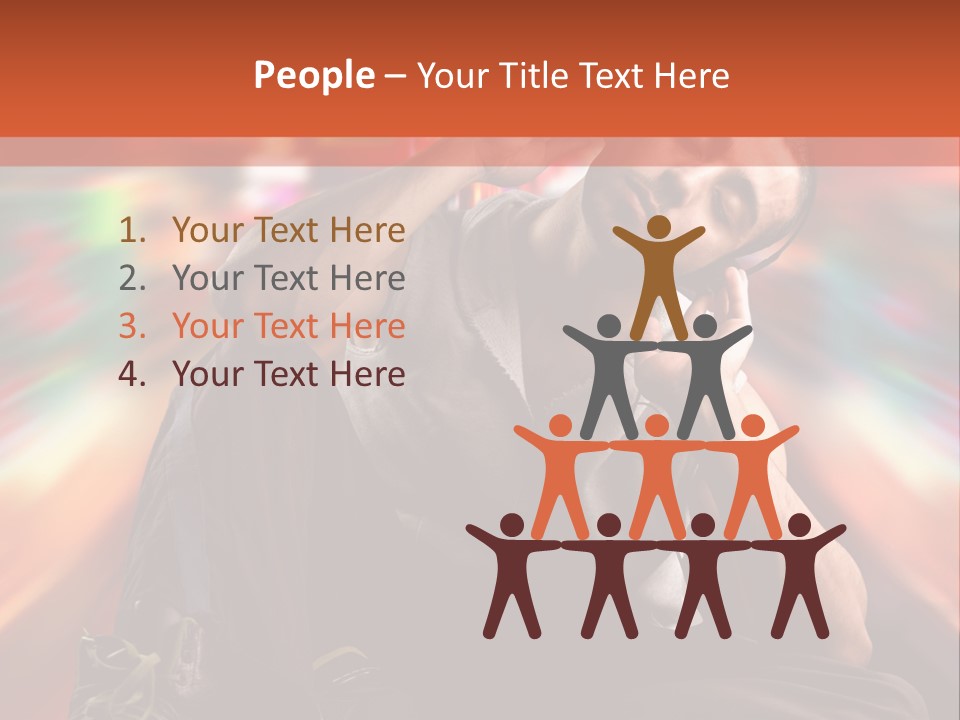 A Boy Listen Music With City Background PowerPoint Template