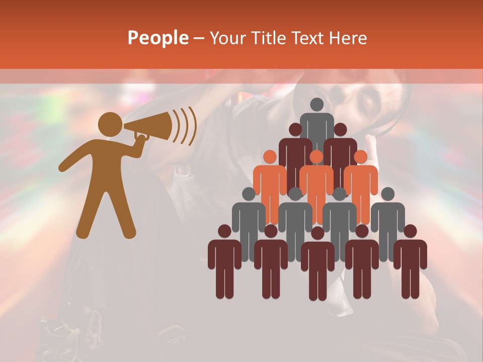 A Boy Listen Music With City Background PowerPoint Template