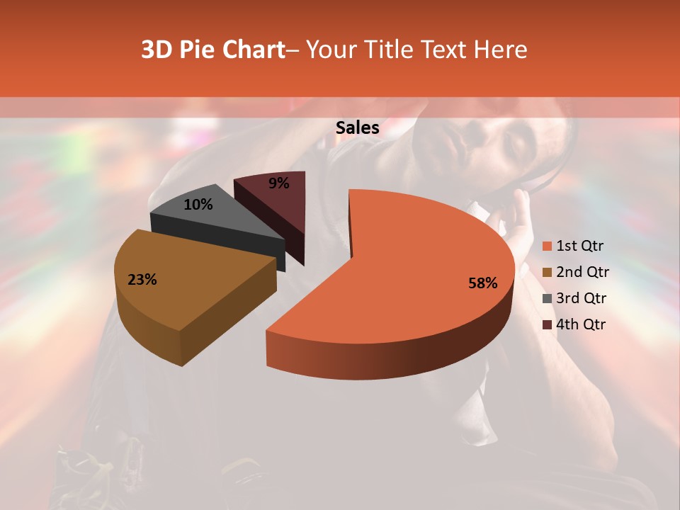 A Boy Listen Music With City Background PowerPoint Template