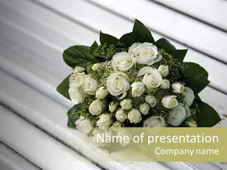 The Forgotten Wedding Bouquet From Roses PowerPoint Template