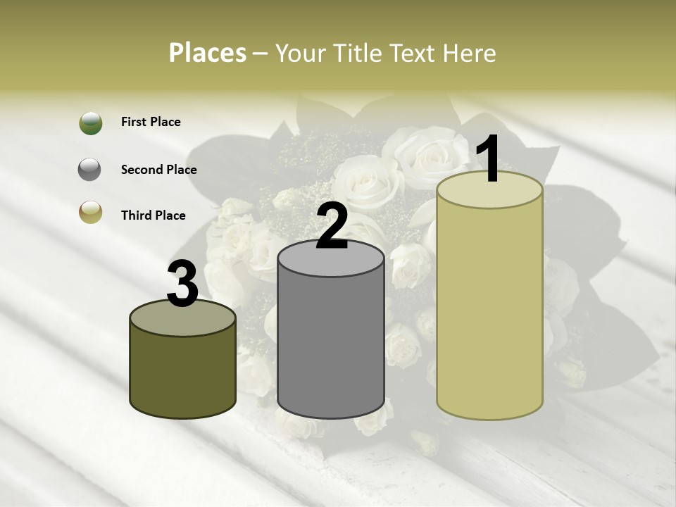 The Forgotten Wedding Bouquet From Roses PowerPoint Template