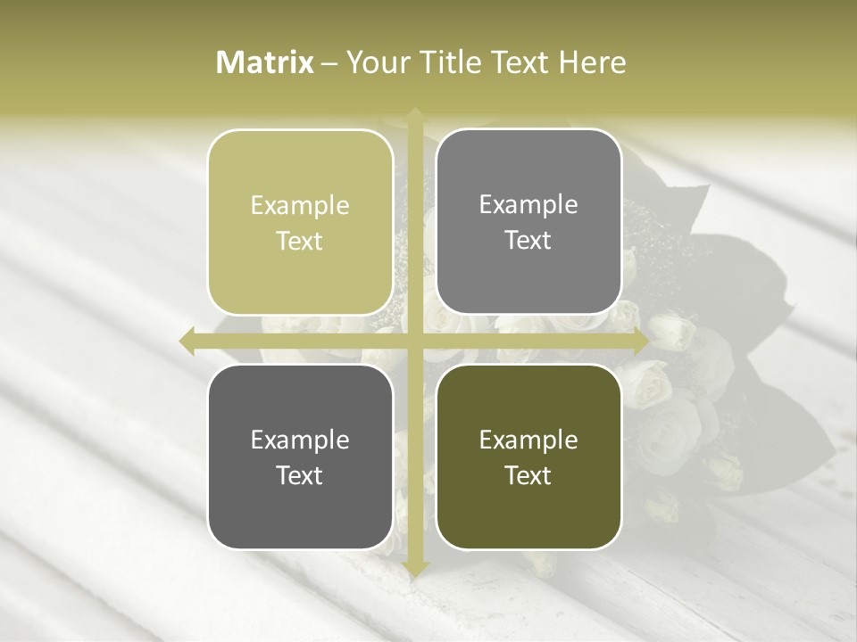 The Forgotten Wedding Bouquet From Roses PowerPoint Template