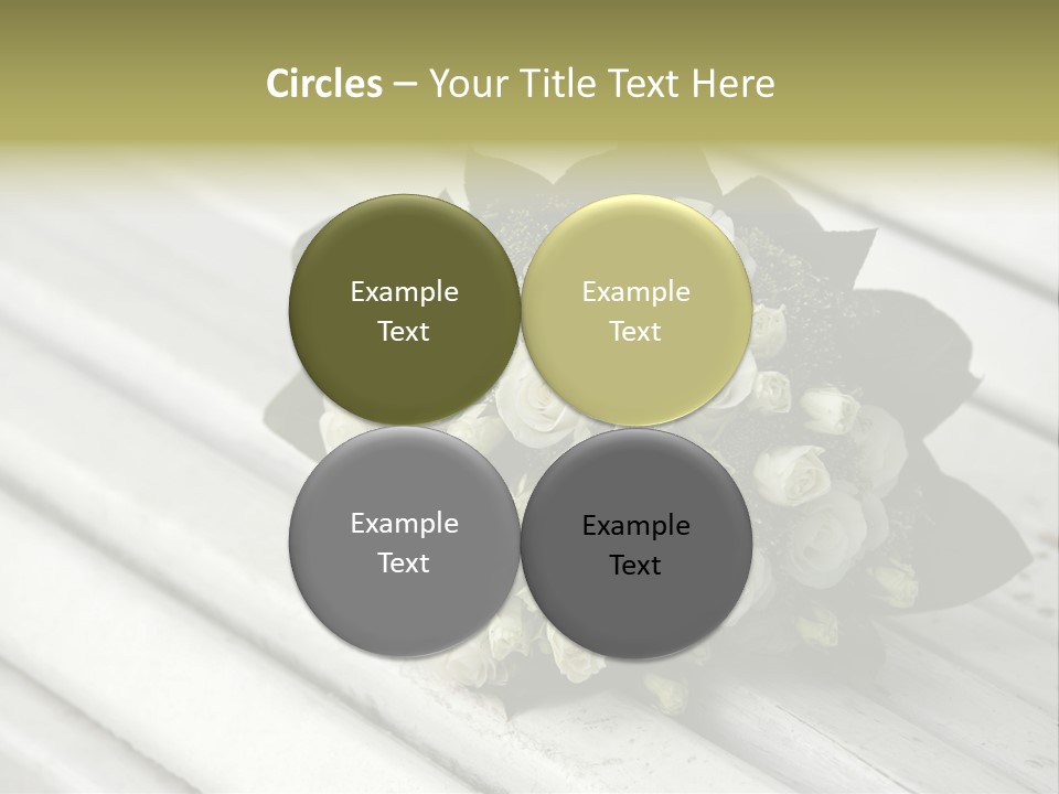 The Forgotten Wedding Bouquet From Roses PowerPoint Template