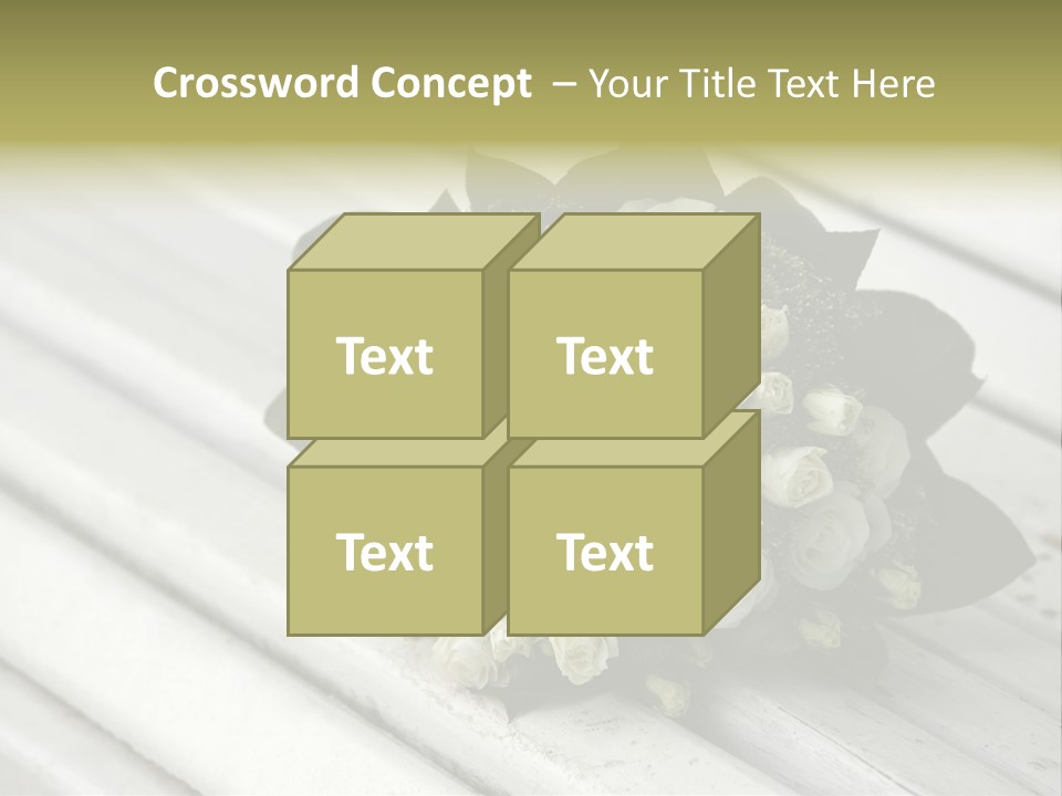 The Forgotten Wedding Bouquet From Roses PowerPoint Template