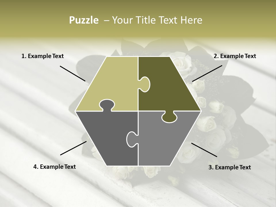 The Forgotten Wedding Bouquet From Roses PowerPoint Template