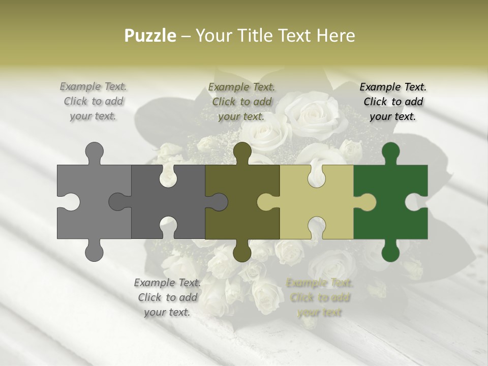 The Forgotten Wedding Bouquet From Roses PowerPoint Template