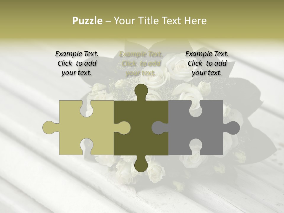 The Forgotten Wedding Bouquet From Roses PowerPoint Template