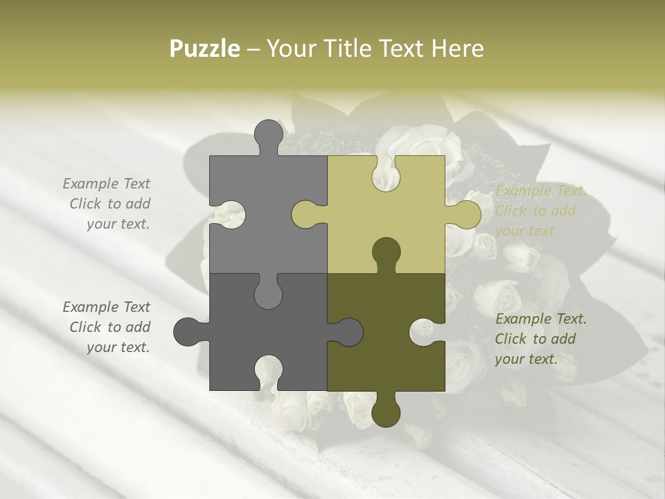 The Forgotten Wedding Bouquet From Roses PowerPoint Template