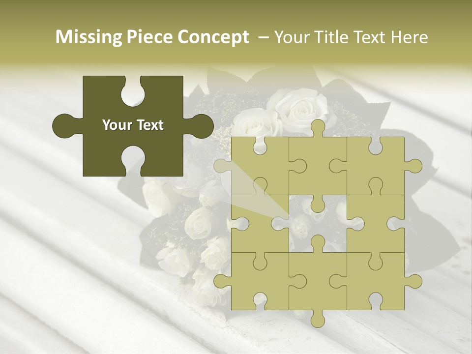 The Forgotten Wedding Bouquet From Roses PowerPoint Template