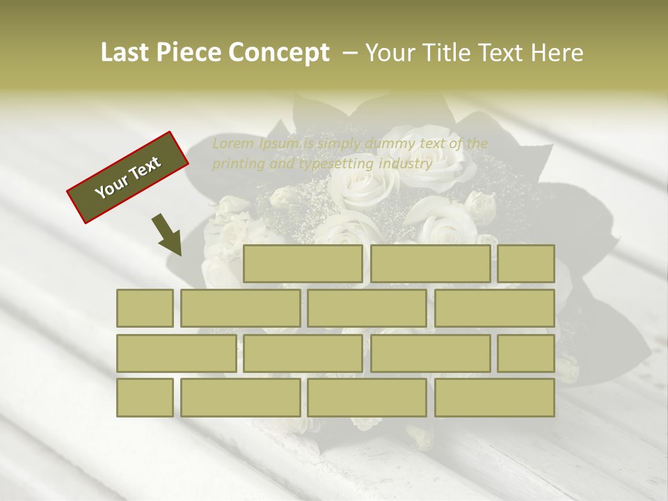 The Forgotten Wedding Bouquet From Roses PowerPoint Template