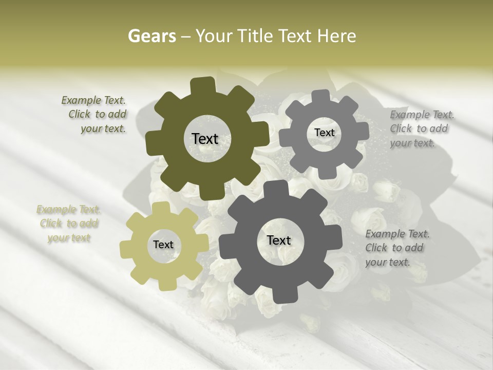 The Forgotten Wedding Bouquet From Roses PowerPoint Template