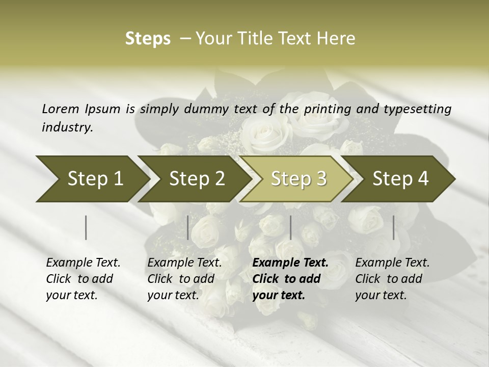 The Forgotten Wedding Bouquet From Roses PowerPoint Template