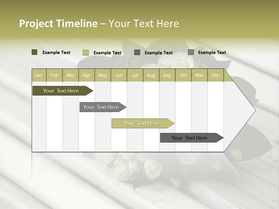 The Forgotten Wedding Bouquet From Roses PowerPoint Template