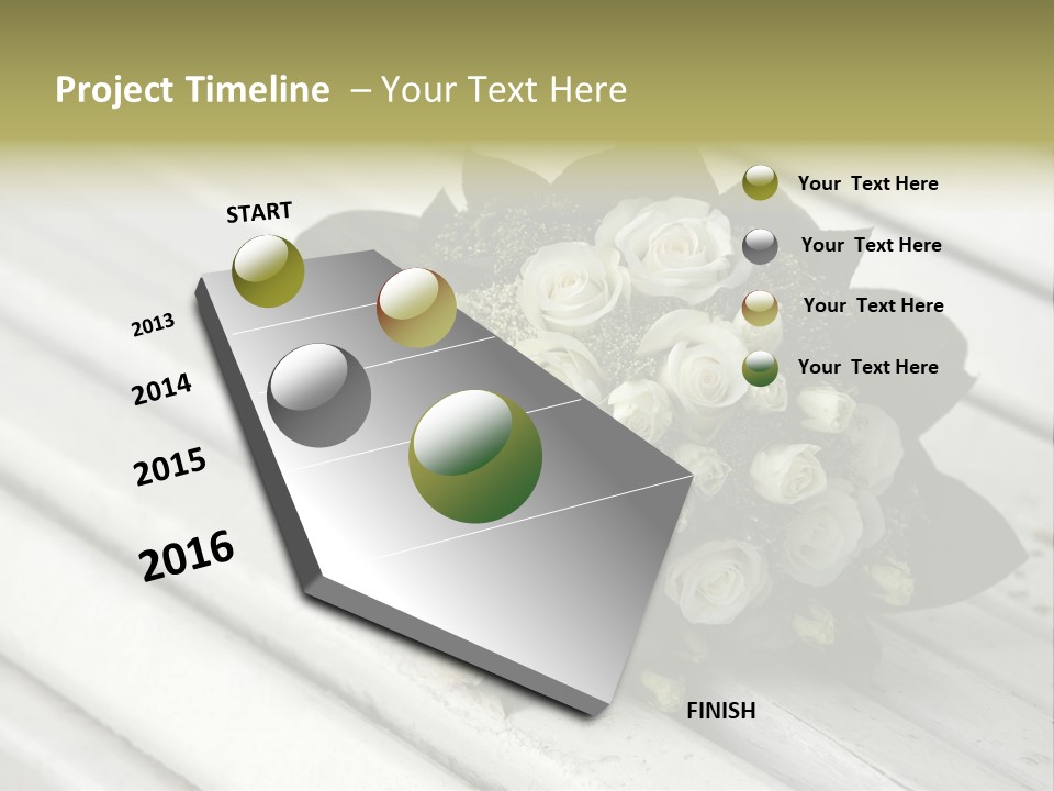 The Forgotten Wedding Bouquet From Roses PowerPoint Template