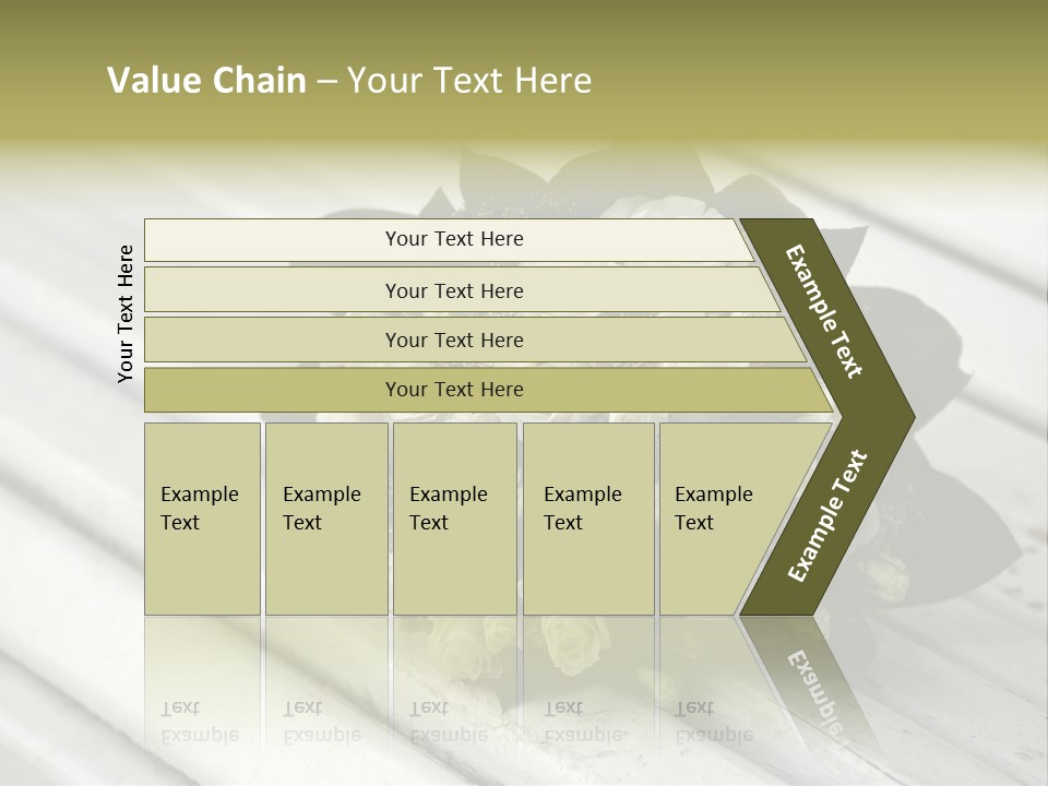 The Forgotten Wedding Bouquet From Roses PowerPoint Template