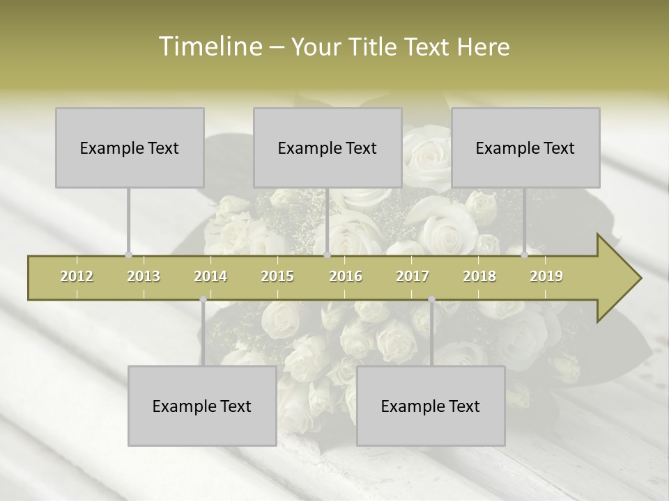 The Forgotten Wedding Bouquet From Roses PowerPoint Template