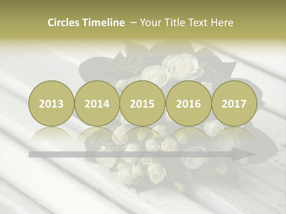 The Forgotten Wedding Bouquet From Roses PowerPoint Template