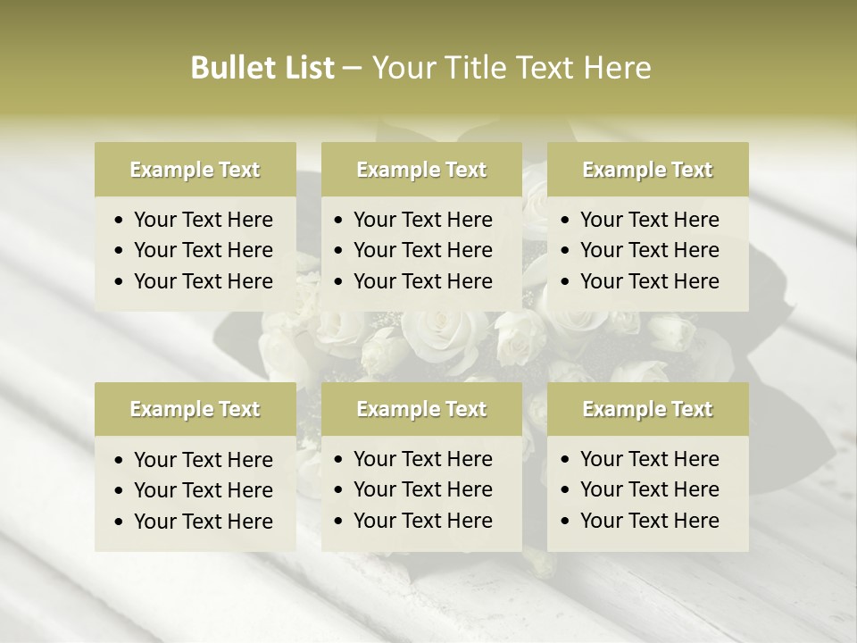 The Forgotten Wedding Bouquet From Roses PowerPoint Template