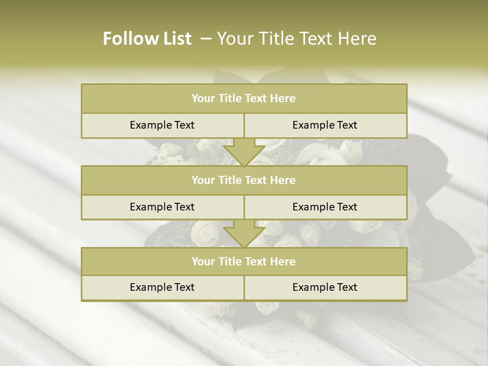The Forgotten Wedding Bouquet From Roses PowerPoint Template