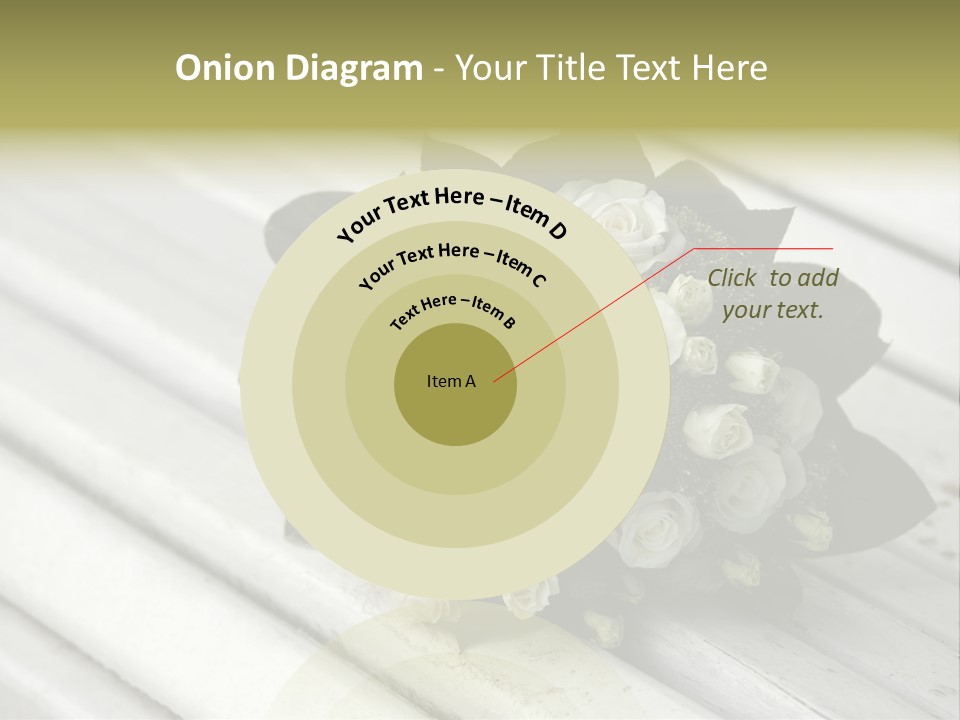 The Forgotten Wedding Bouquet From Roses PowerPoint Template