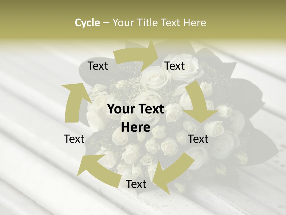 The Forgotten Wedding Bouquet From Roses PowerPoint Template