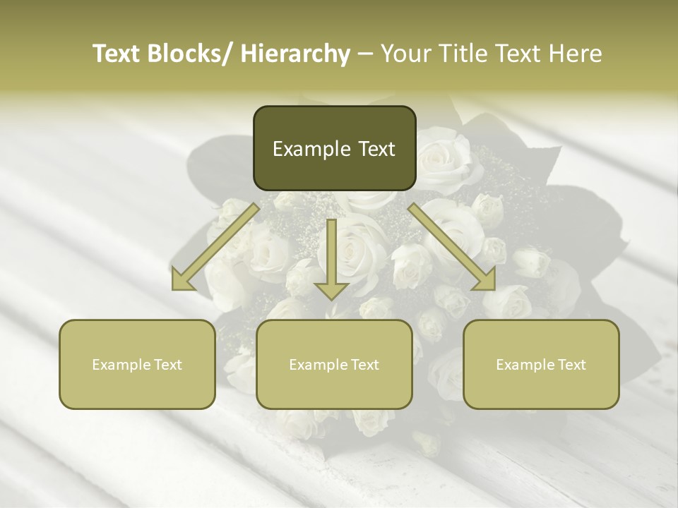 The Forgotten Wedding Bouquet From Roses PowerPoint Template
