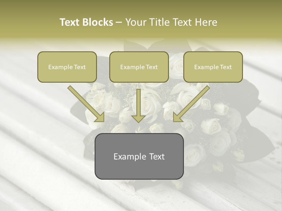 The Forgotten Wedding Bouquet From Roses PowerPoint Template