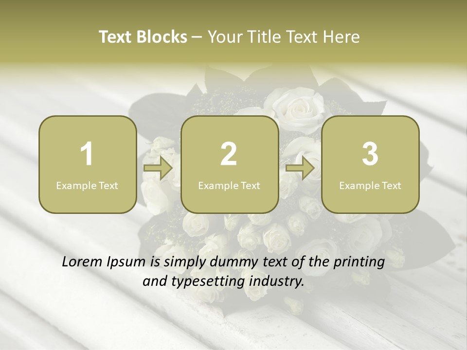 The Forgotten Wedding Bouquet From Roses PowerPoint Template