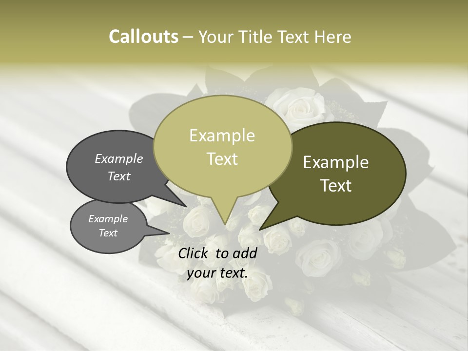 The Forgotten Wedding Bouquet From Roses PowerPoint Template