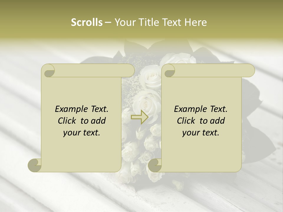 The Forgotten Wedding Bouquet From Roses PowerPoint Template
