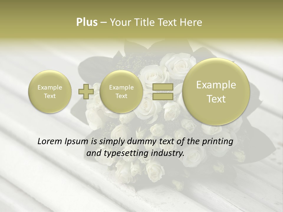 The Forgotten Wedding Bouquet From Roses PowerPoint Template