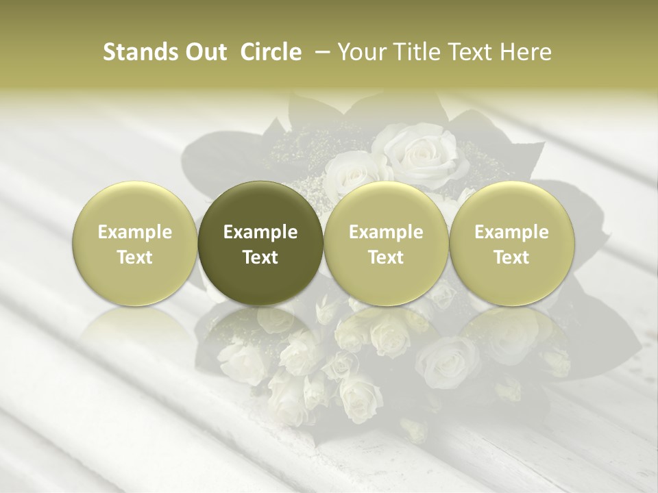 The Forgotten Wedding Bouquet From Roses PowerPoint Template