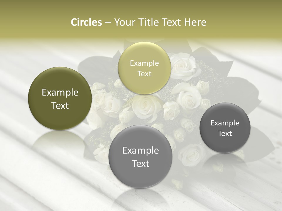 The Forgotten Wedding Bouquet From Roses PowerPoint Template